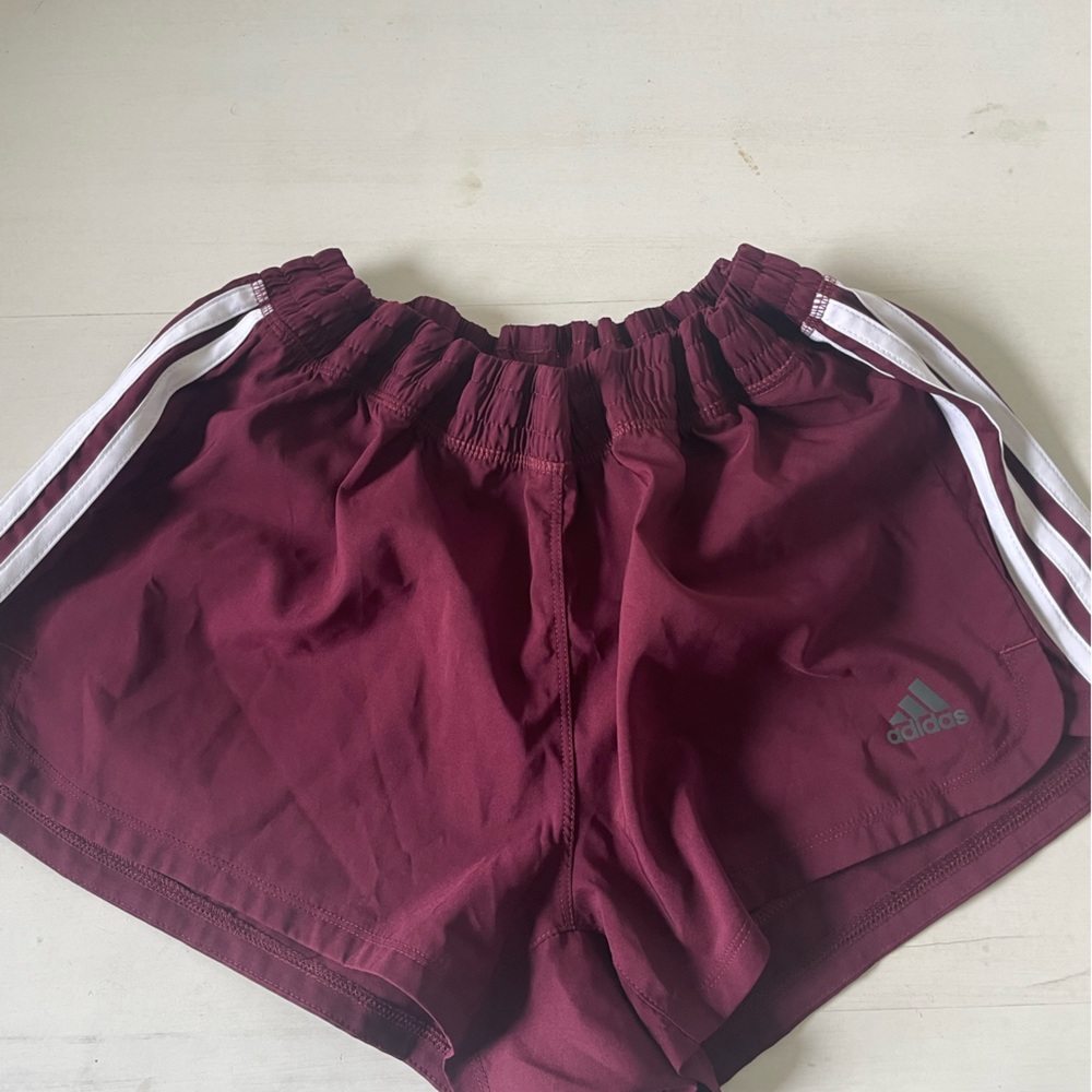 Adidas Burgundy Athletic Shorts